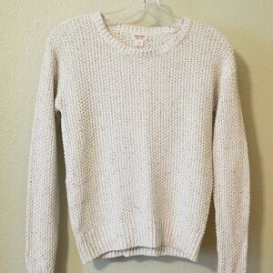 Ivory Cable Knit Pullover Sweater